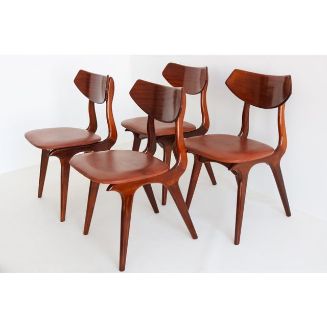 Vintage Dutch Teak Dining Chairs by Louis Van Teeffelen for Awa, 1960, Set of 4 For Sale - Image 12 of 14