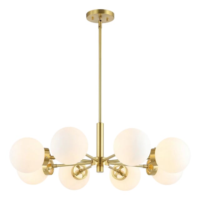 Prosie 8-Light 32" Chandelier in Gold For Sale