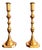 Large Antique Victorian Brass Candlesticks, 1880, Set of 2 For Sale