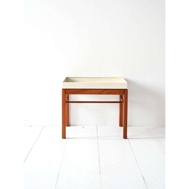 Wood Vintage Scandinavian Teak and Metal Flower Holder, 1960s For Sale - Image 7 of 7