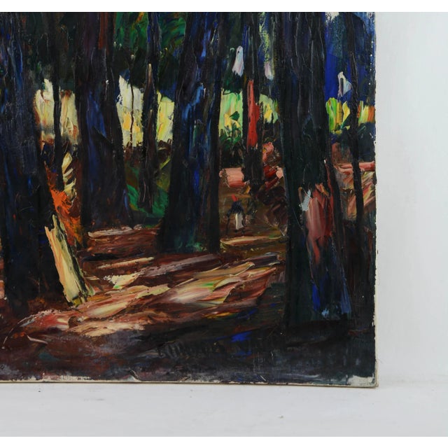 Green Impressionist Oil Painting Woods Maurice Vagh-Weinmann (Hungary, 1897-1978) For Sale - Image 8 of 8