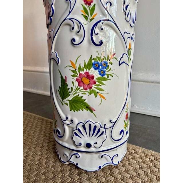 1970s Porcelain Umbrella Stand For Sale - Image 4 of 11