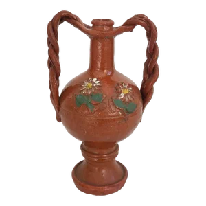 Handmade Terracotta Jug With Daisies