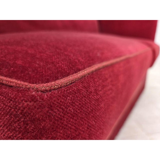 Danish 2-Seater Drop Arm Sofa in Furniture Velour, 1970s For Sale - Image 12 of 18