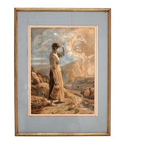 Figurative Composition, 19th Century, Watercolor, Framed For Sale