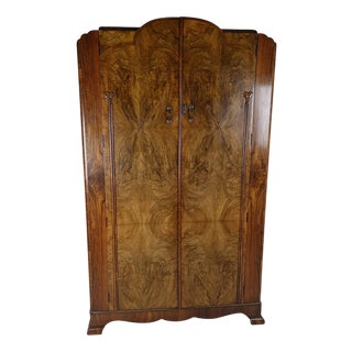 Antique English Wardrobe, 1920s For Sale