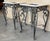 Early 20th Century Early 20th Century Pair of Neoclassical Style Patinated Forged Iron Planter Stands with marble top For Sale - Image 5 of 18