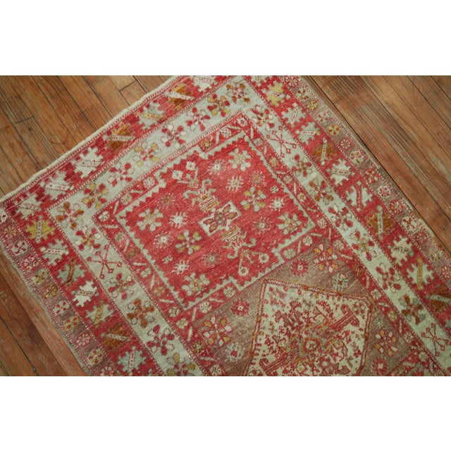 An early 20th-century antique Turkish Sivas rug in red, brown, and gray. Finer quality than the norm. Details rug no....