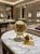 2005 Vintage Fabergé Egg Style XXXXL Pierre Lorren Natural Egg Hand Carved Faberge Style Music Austrian Crystal Pure Gold Deco Handmade 5.1" X 5.9" For Sale - Image 9 of 15