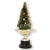 Bottle brush Christmas tree with small pastel ornaments in 1957 metal trophy.