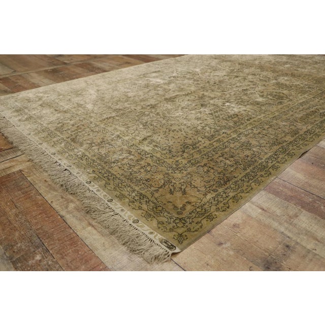 Vintage Turkish Silk Hereke Rug - 05'01 x 08'00 For Sale In Dallas - Image 6 of 9