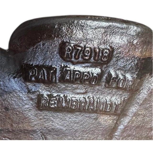 Art Deco Rembrandt Iron/ Marble Toped Side Table With Original Old Green and Gold Paints, C1920 For Sale - Image 3 of 8