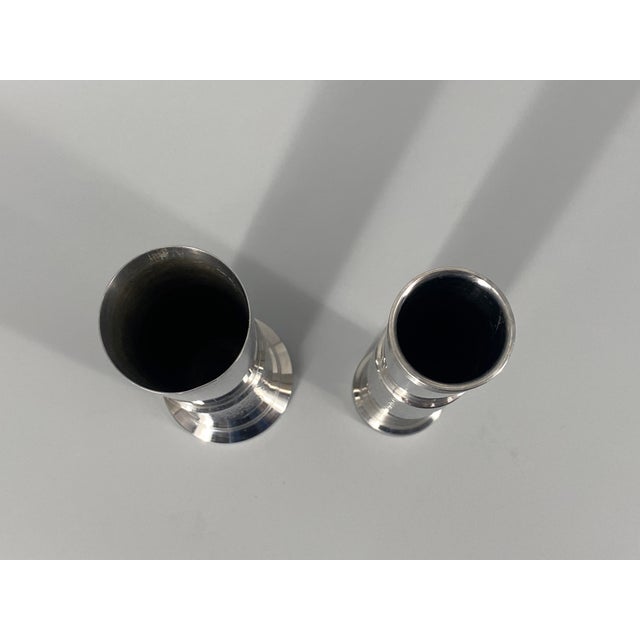 Silver Brutalist Vases from BMF - Bayerische Metallwarenfabrik, Germany, 1970s, Set of 2 For Sale - Image 8 of 10