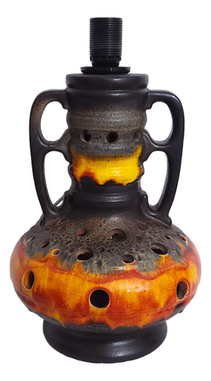 West German Fat Lava Pottery Floor Lamp Base by Richard Essig, 1970s