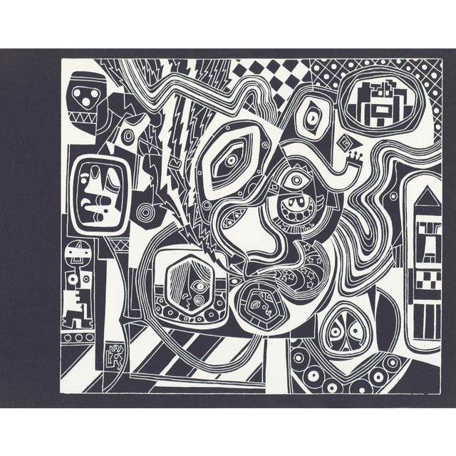 1947 Silkscreen "Peg Taking a Drag" by Steve Wheeler For Sale