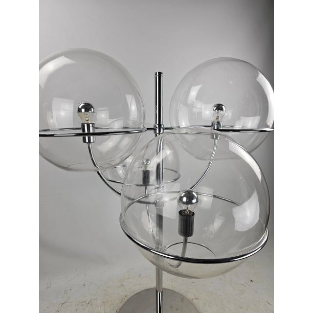 Silver Floor Lamp Model Lyndon by Vico Magistretti for O Luce, Denmark, 1970s For Sale - Image 8 of 11