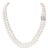 Diamond Akoya Pearl 2-Strand Necklace 14k Gold Certified For Sale