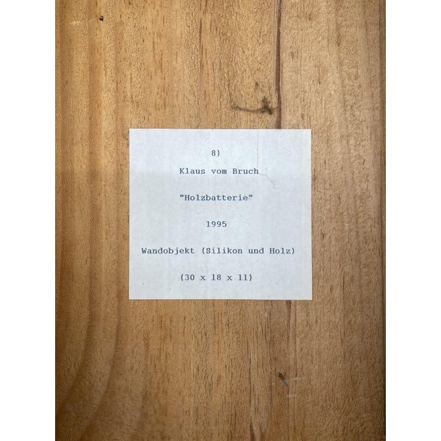 1990s Klaus vom Bruch, Holzbatterie Wall Object, 1995, Wood & Resin For Sale - Image 5 of 16