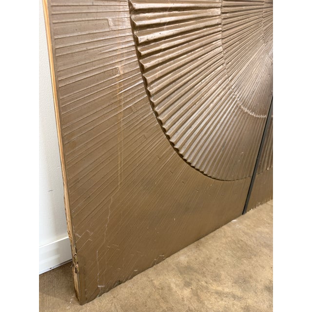 Monumental Kaylien Lustr-Metl Bronze Sunburst Double Doors For Sale - Image 4 of 15