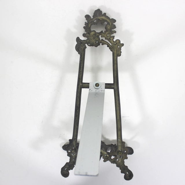 Large Ornate Vintage Silver Picture Easel, Art Display Holder For Sale - Image 6 of 8