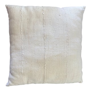 Antique White Mud Cloth Pillow For Sale