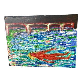 2011 Original Expressionist Painting "Adrift in a Color by Number World" by Luis Herrick For Sale