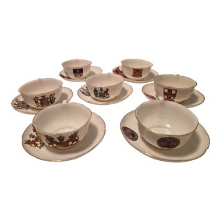 Antique Porcelain W. H. Goss Crested Demitasse China For Sale