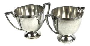 Oxford Silver Plated Sugar and Creamer - a Pair