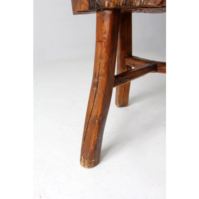 Wood Antique Butcher Block Table For Sale - Image 7 of 13