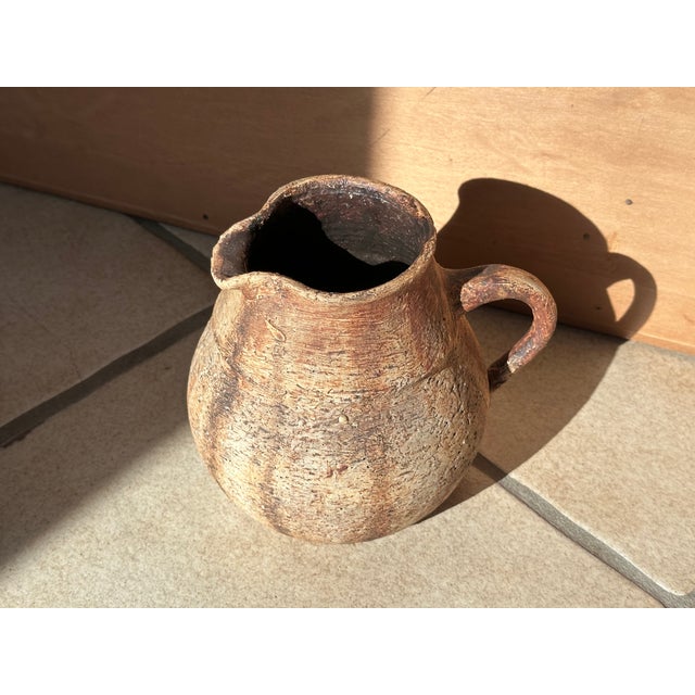 Ceramic Rustic Studio Ceramic Jug Vase by Gerhard Liebenthron, Bremen, Germany, 1970s For Sale - Image 7 of 13