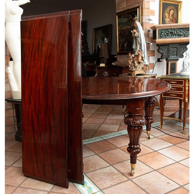 Antique Victorian English Extendable Table in Mahogany, 1800s For Sale - Image 3 of 5