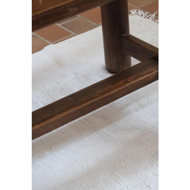 Wood Brutalist Dining Table in Pine attributed to Georges Robert, France, 1960s For Sale - Image 7 of 14