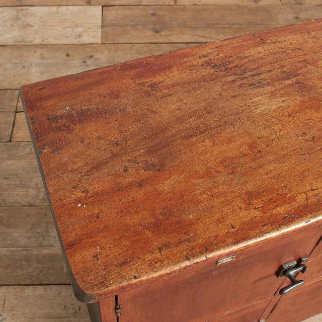 Vintage Bank of School Gym Wooden Storage Locker Sideboard, 1950s For Sale - Image 9 of 14
