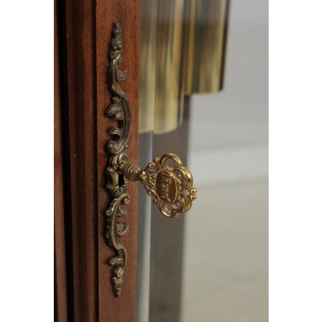 Pearl Cherry Tall Case Grandfather Clock For Sale - Image 14 of 18