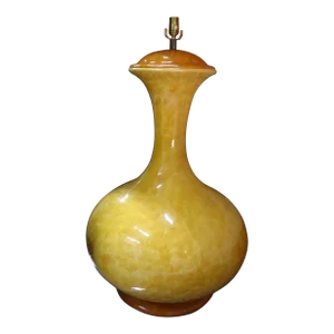 Monumental Italian Mid-Century Glazed Ceramic Lamp