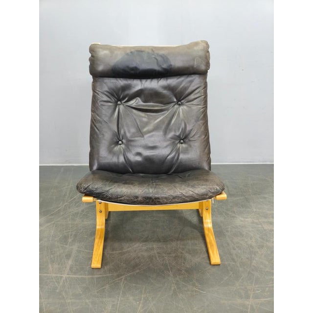 Siesta Lounge Chair in Leather attributed to Ingmar Relling, Norway, 1970s For Sale - Image 15 of 16