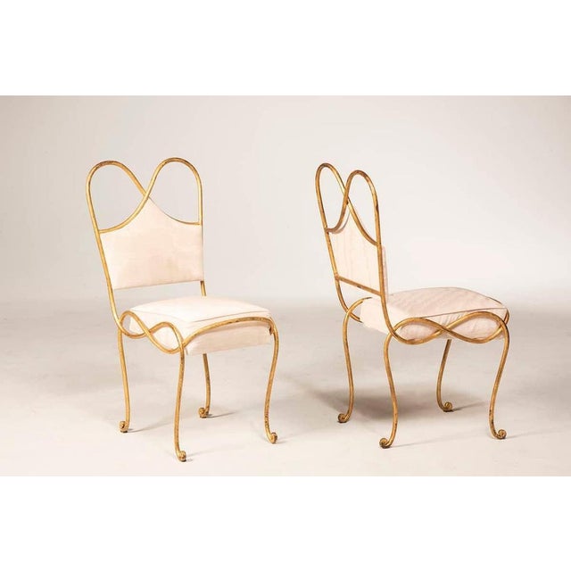 Art Deco French Wrought Iron Chairs, 1940, Set of 10 For Sale - Image 6 of 13