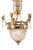 Antique French 5-Arm Chandelier in Crystal and Gilt Bronze, 1890 For Sale