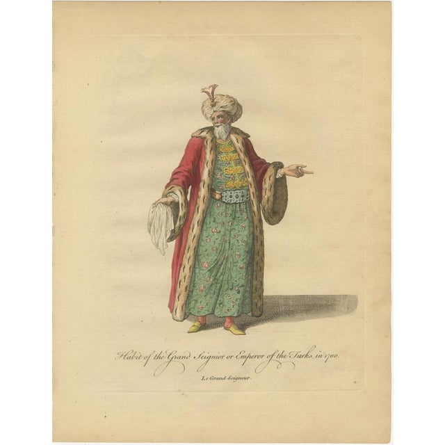 Thomas Jefferys, Ottoman Costumes, Hand-Colored Engravings, 1767, Set of 6 For Sale - Image 3 of 10