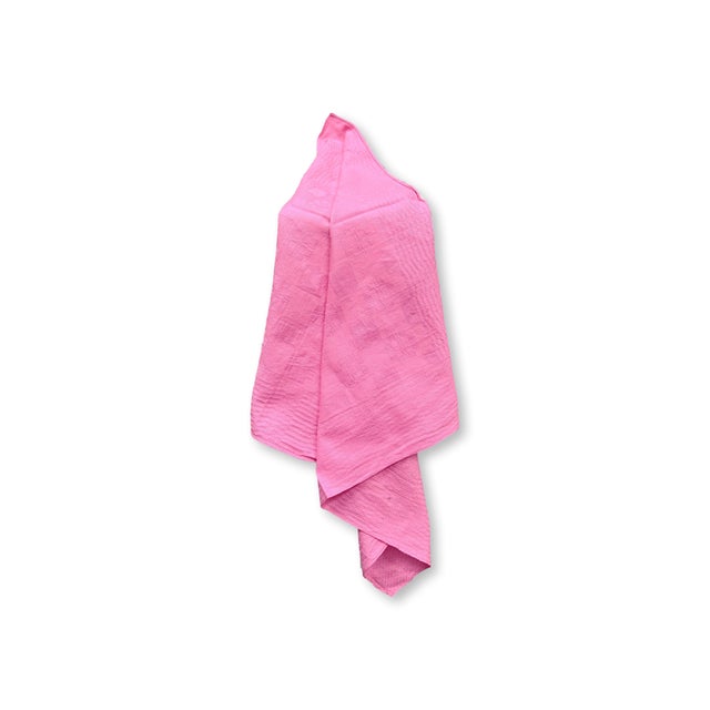 Vintage French Pink Checkerboard Napkins, Set of 8 For Sale - Image 4 of 4