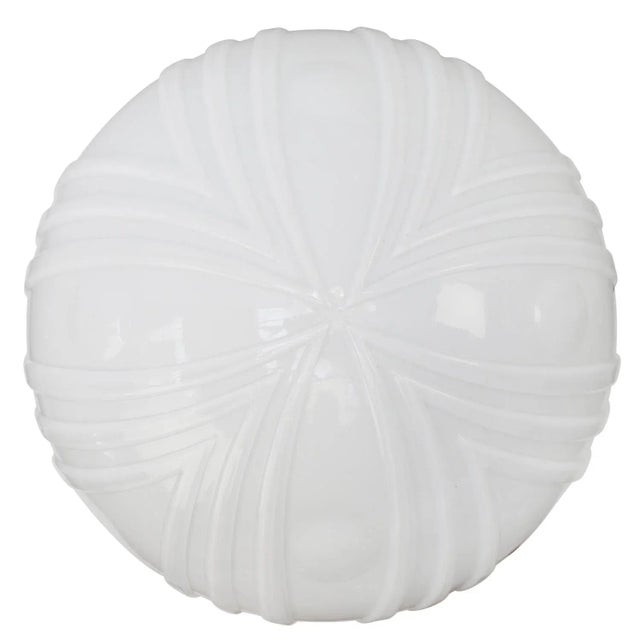 Mid-Century White Opaline Glass Wall Lamp For Sale - Image 4 of 10