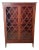 Edwardian Revival Mahogany Diamond Lattice Glazed Bookcase For Sale