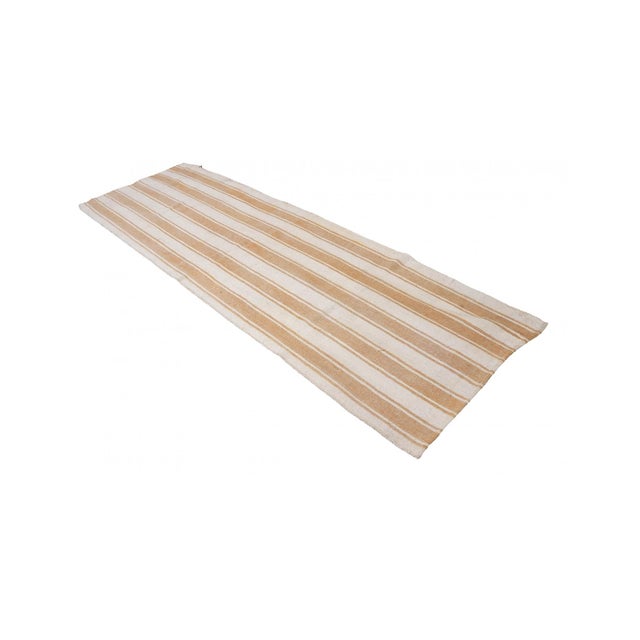 Mid-Century Modern Striped Vintage Decorative Runner - 2`10″ X 8`6″ For Sale - Image 3 of 6