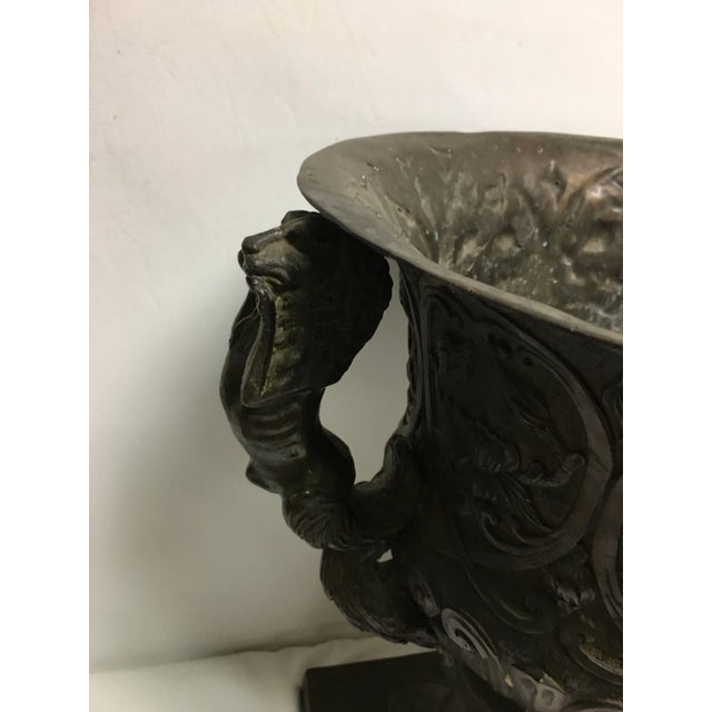 Vintage Bronze Garden Urn For Sale In Detroit - Image 6 of 12