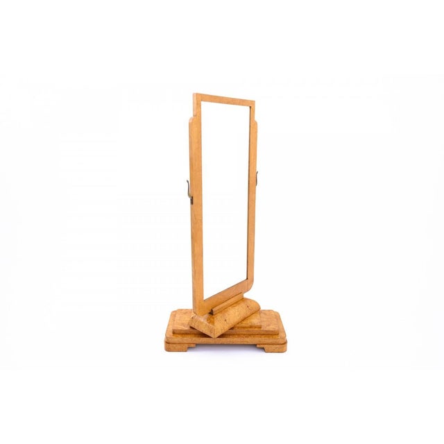 Art Deco Swivel Mirror on a Stand, Poland, 1930s Restored For Sale - Image 9 of 10