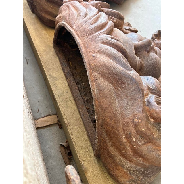 Pair of Antique French Cast Iron Balcony Planters/Ornaments, Circa 1900 For Sale - Image 11 of 11