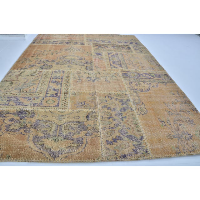 Antique Floral Oushak Carpet For Sale - Image 9 of 10