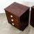 A Pair of Mid Century Modern Nightstands End Side Tables Mahogany 3 Drawers Shelf Vintage For Sale - Image 12 of 12