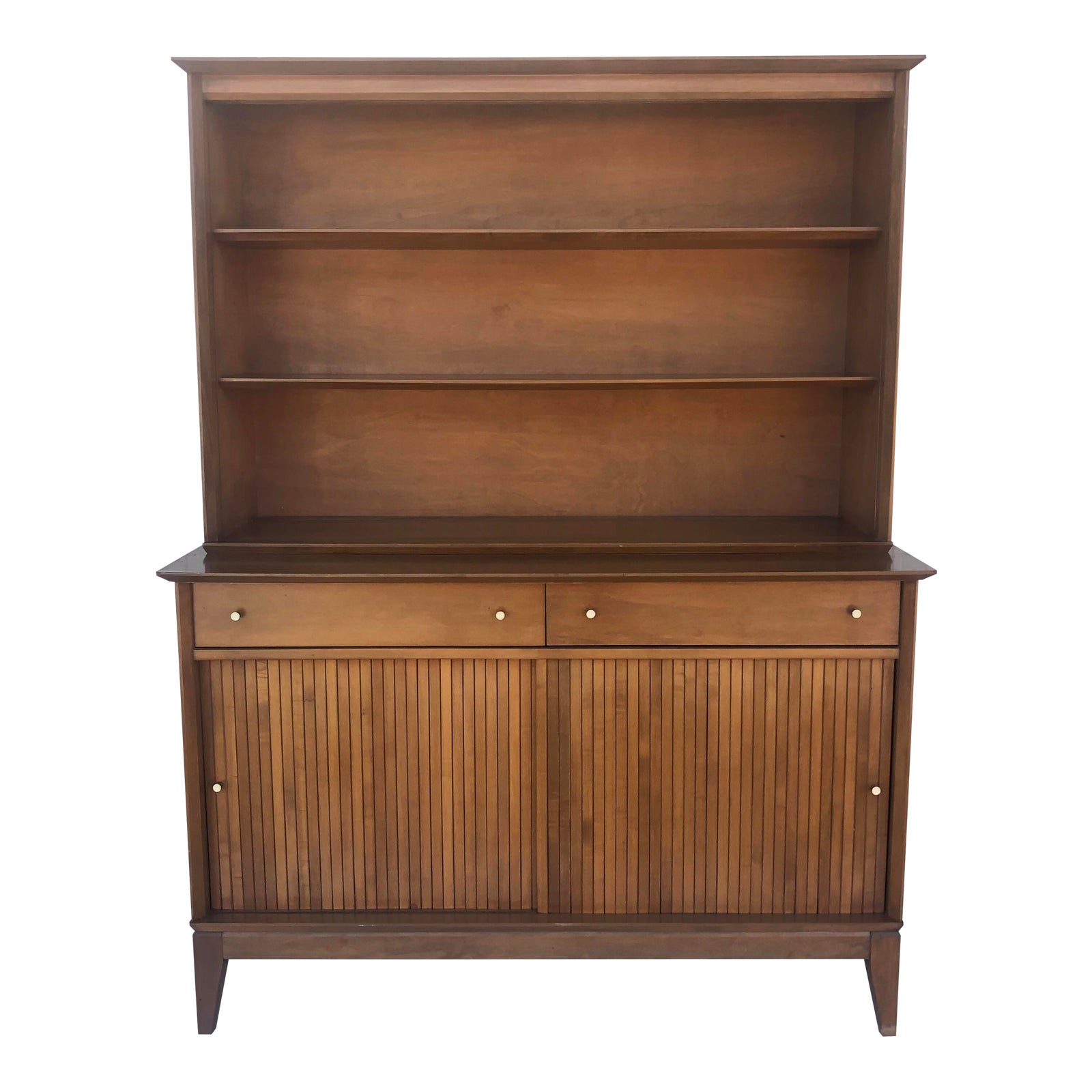 MidCentury Sideboard With Hutch Top by Baumritter Chairish