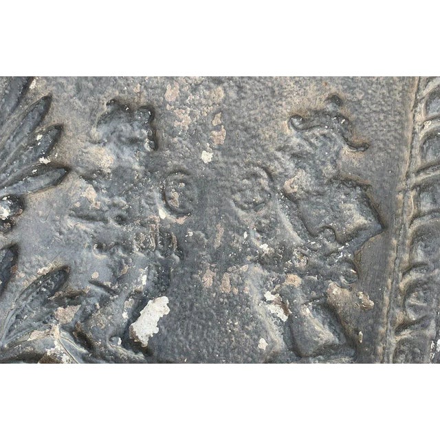 Antique Cast Iron Fireplace Backplate, 1700s For Sale - Image 13 of 15